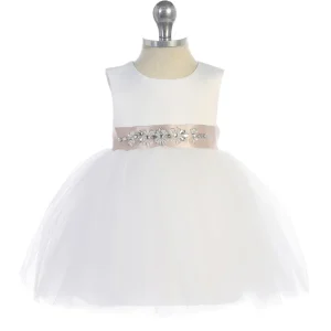 Baby Girl Satin Bodice Tulle Dress by TIPTOP KIDS - AS5700S
