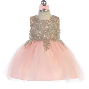 Baby Girl Lace Applique Bodice Pageant Dress by TIPTOP KIDS - AS5771S