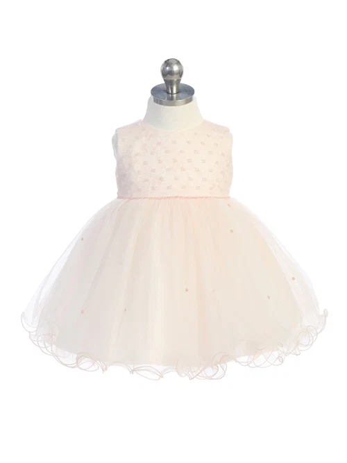 Baby Girl Sleeveless Criss Cross Beaded Bodice Dress by TIPTOP KIDS - AS5782S - Bild 4