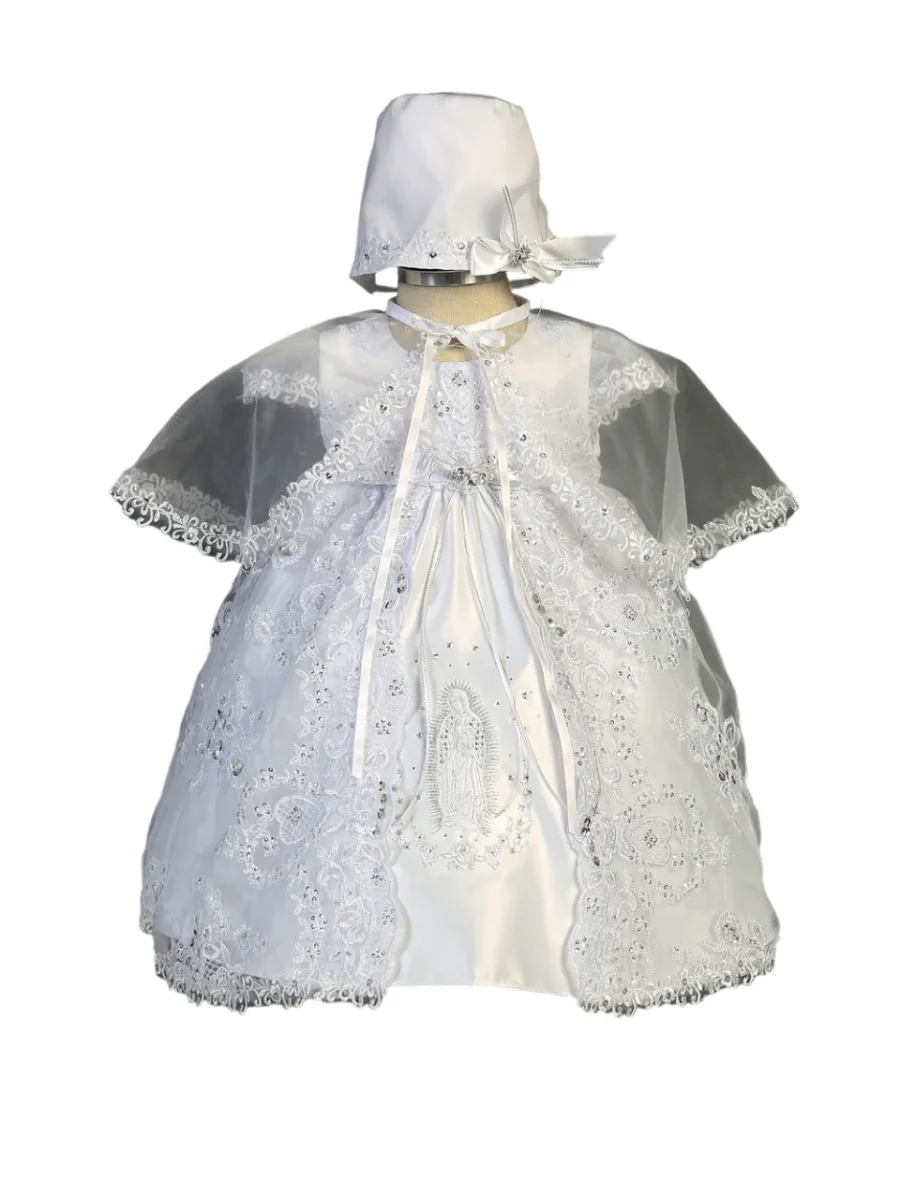 Flower Girl Satin Organza Lace Overlay Dress by TIPTOP KIDS - AS2297 - Bild 2
