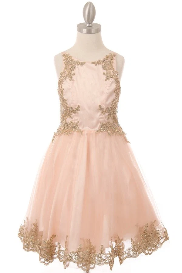 Crystal Organza Embroidered Pearl Tulle Girl Party Dress by Cinderella Couture USA AS8503 - Bild 7