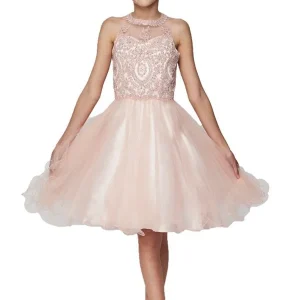 Beaded Tulle Girl Party Dress by Cinderella Couture USA AS5065
