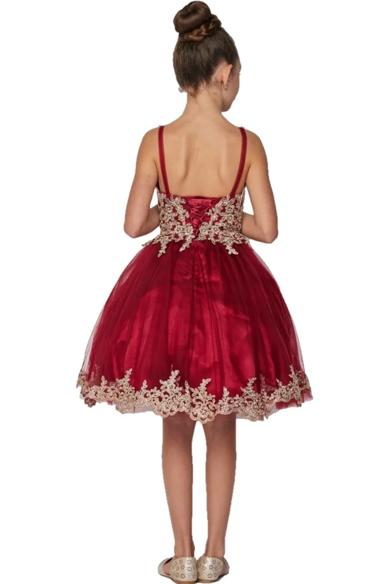 Crystal Organza Embroidered Pearl Tulle Girl Party Dress by Cinderella Couture USA AS8503 - Bild 3