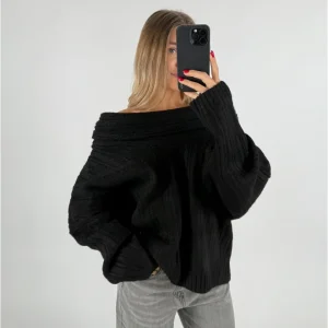 CIELO off shoulder sticka, svart