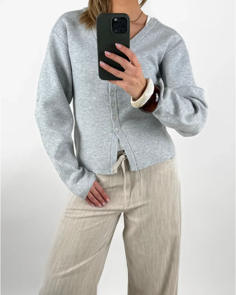 DIANA cardigan, grå - Bild 4