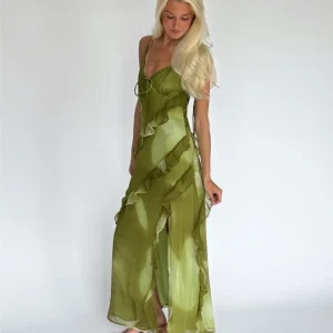EMILIA maxi klänning, grön