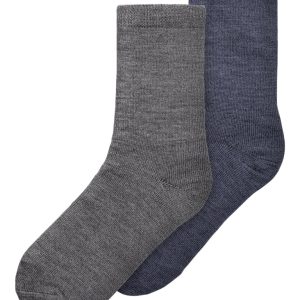 Strumpor Merinoull Viskos Wakta Tunn 2-Pack Mörkgrå/Blå