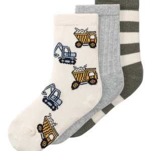 Strumpor 3-pack Nute Fordon Grön/Beige/Grå