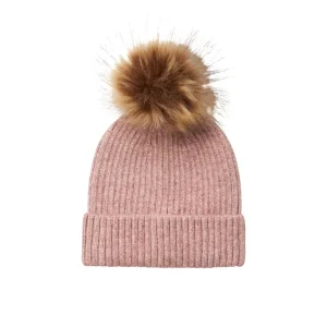 Mössa Mora Stickad Tofs Rosa