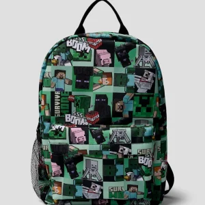 Ryggsäck Minecraft Jonk Mönstrad Svart