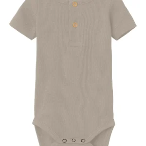 Body Kab Kortärmad Ribbad Beige