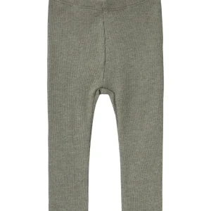 Byxa/Legging Kab Ribbad NB Enfärgad Olivgrön