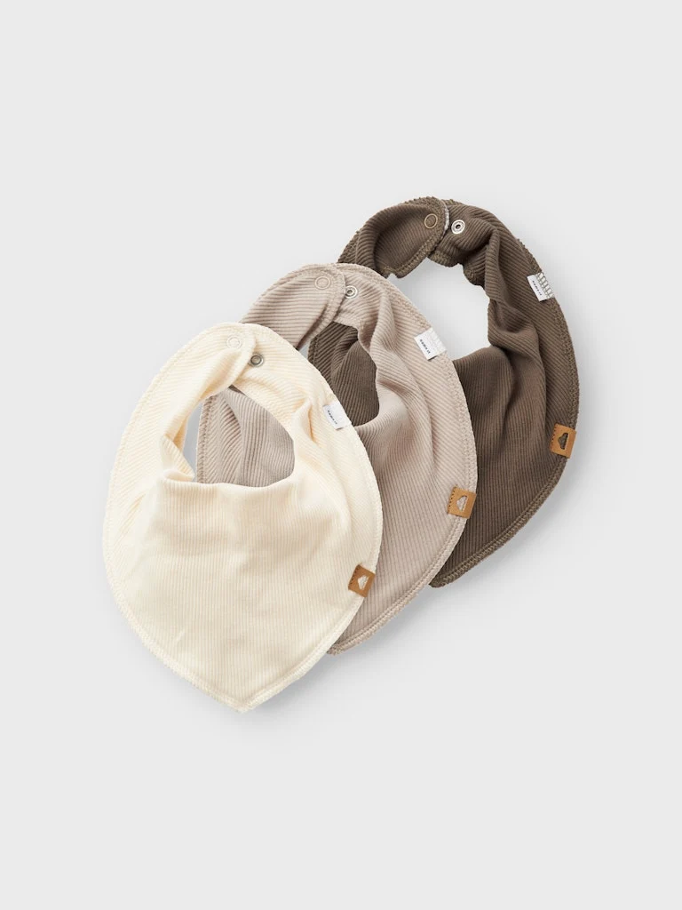 3-pack Dregglis Ribbad Yvetti Scarf Bib Beige/Brun/Vit - Bild 6