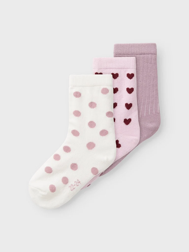 3-pack Strumpor Tummi Flerfärgad Rosa/Vit/Lila - Bild 4