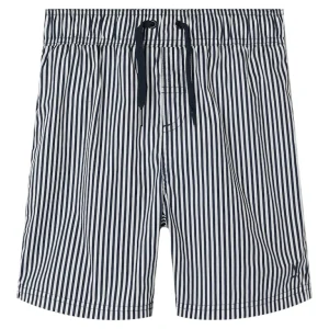 Badshorts Zeer Randiga Blå/Vit