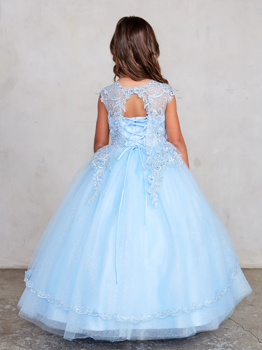 Girl Dress with Metallic Corded Lace Bodice by TIPTOP KIDS - AS7028 - Bild 4