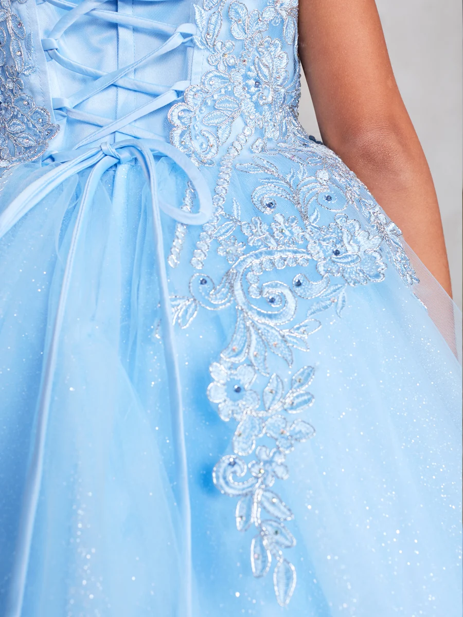 Girl Dress with Metallic Corded Lace Bodice by TIPTOP KIDS - AS7028 - Bild 9