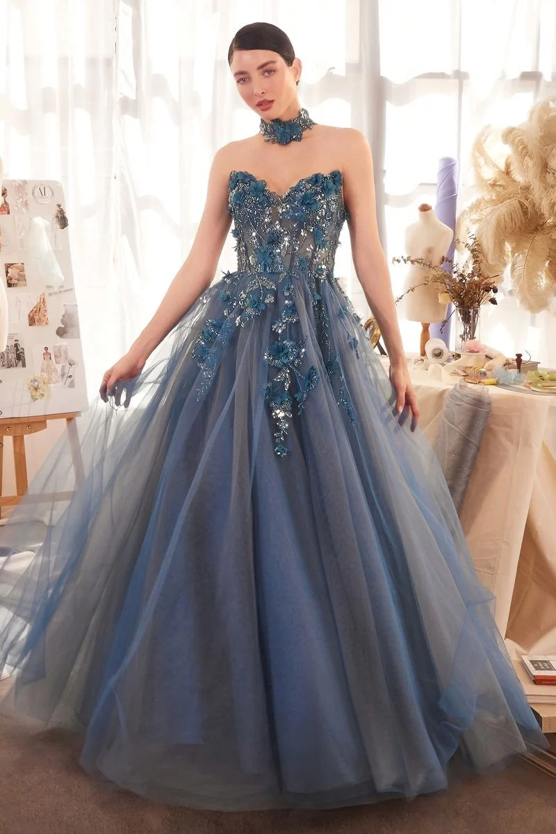Strapless Sweetheart Neckline A-Line Gown by Andrea and Leo A1399 - Special Occasion/Curves - Bild 2