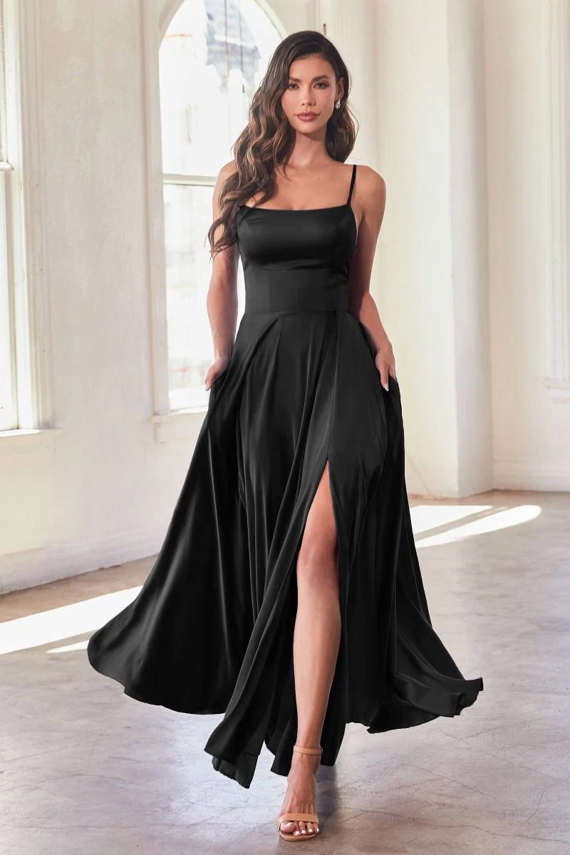 Satin A-Line Straight Neckline Gown by Cinderella Divine B8402 - Special Occasion - Bild 7