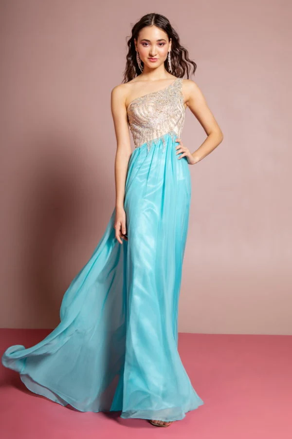 Embellished One Shoulder A-Line Dress by Elizabeth K - GL2094 - Bild 2
