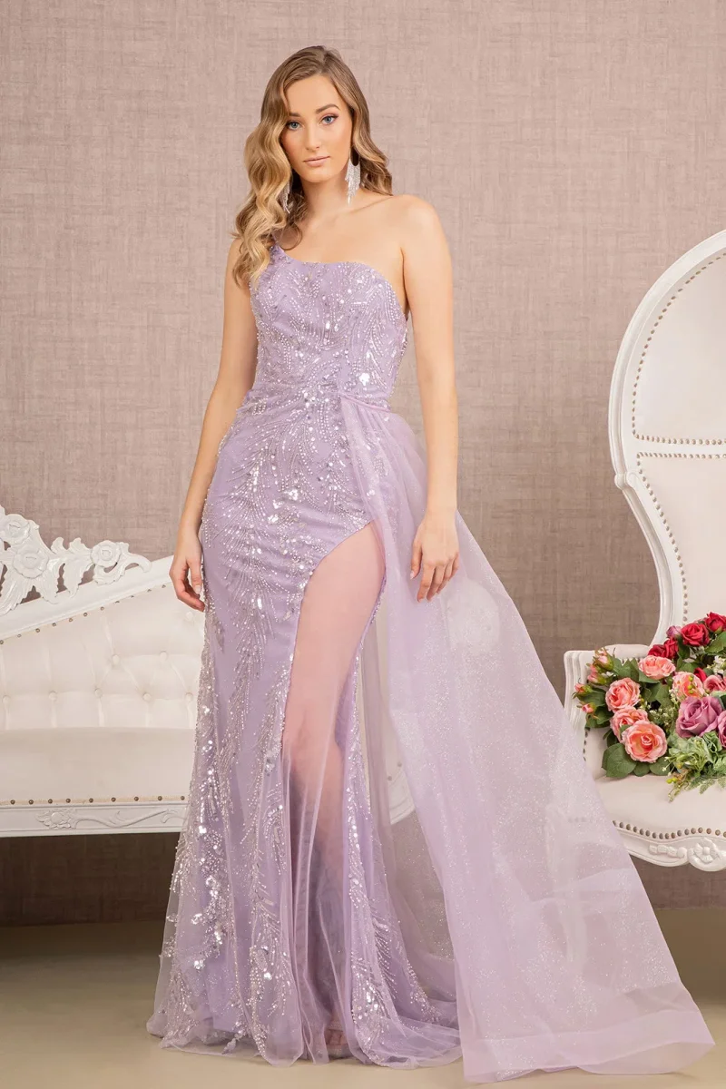 GL3116 GLS by Gloria - Jewel Asymmetric Neckline Mermaid Dress - Curves - Bild 2