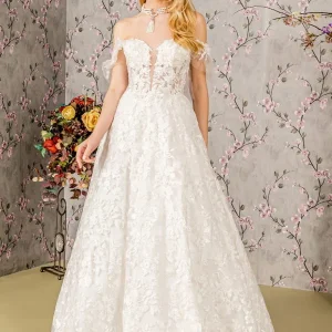 Applique Illusion Sweetheart Women Bridal Dress by GLS by Gloria - GL3449 - Special Occasion/Curves