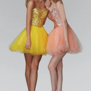 Elizabeth K - GS2034 - Sweetheart Tulle Cocktail Dress - Short