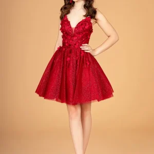 Elizabeth K - GS3090 - Illusion Sweetheart Cocktail Dress - Short