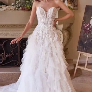 Strapless Sweetheart Neckline Bridal Gown by Andrea & Leo Couture - WL016